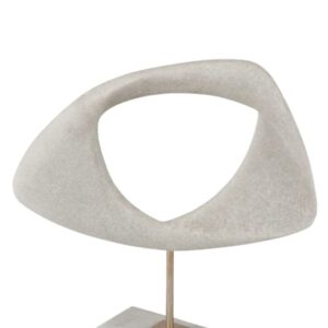 Escultura decorativa em mármore com design contemporâneo e elegante. Um objeto sofisticado para complementar decorações modernas e minimalistas.