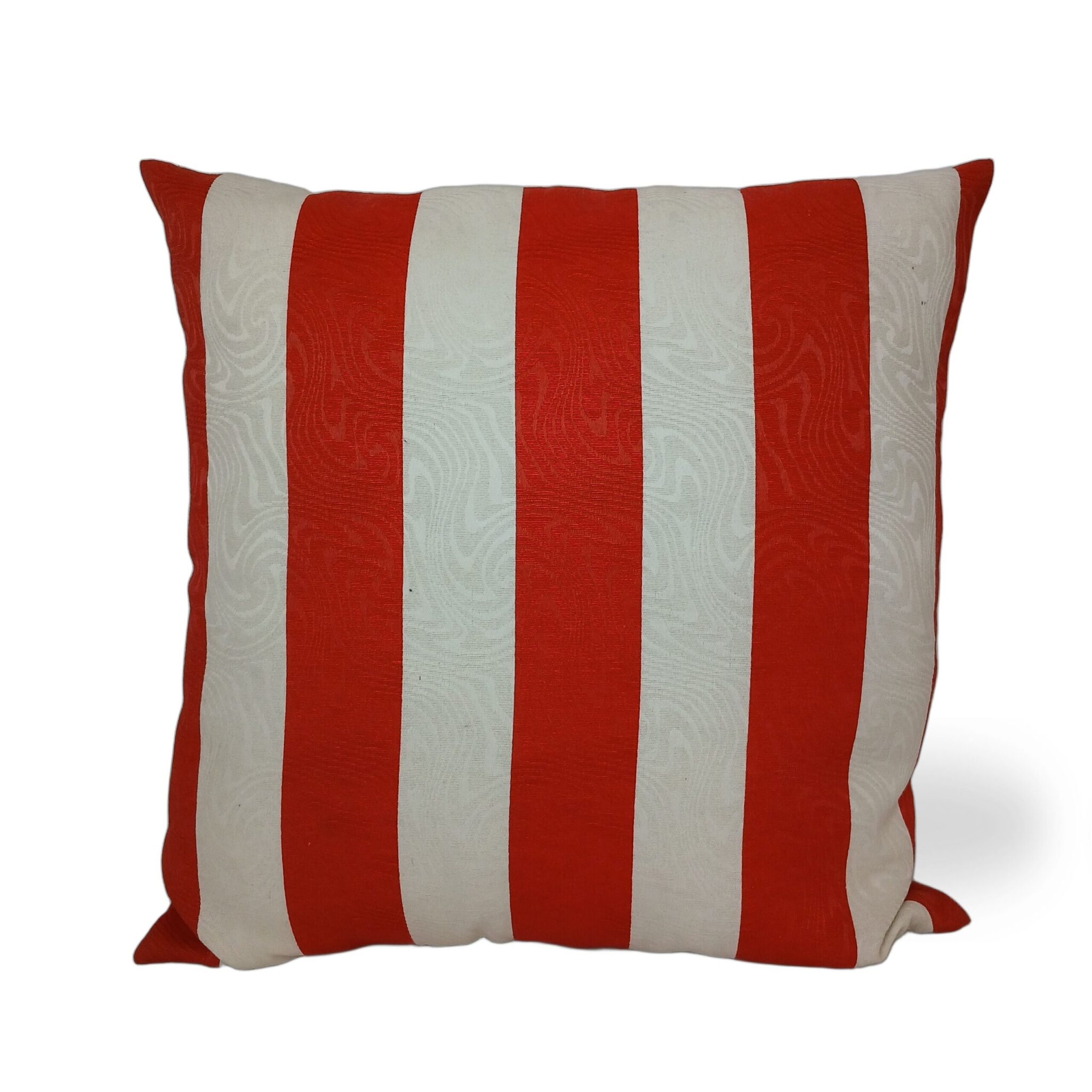 Almofada Decorativa Listrada Vermelha e Branca